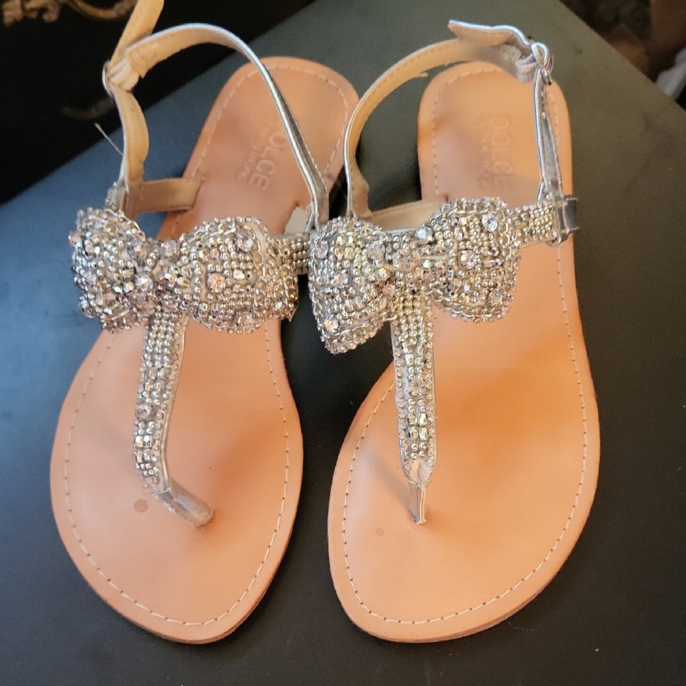 Mojo Moxy Silver Rhinestone Sandals